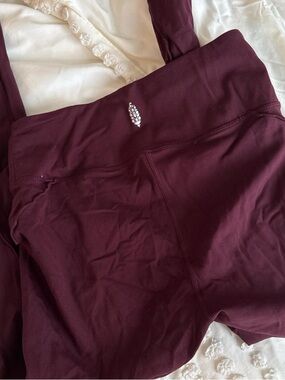 Free People Movement Burgundy Leggings